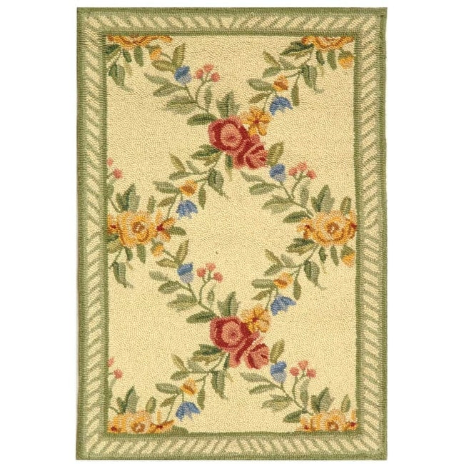 SAFAVIEH Handmade Chelsea Gulser Trellis French Country Wool Rug