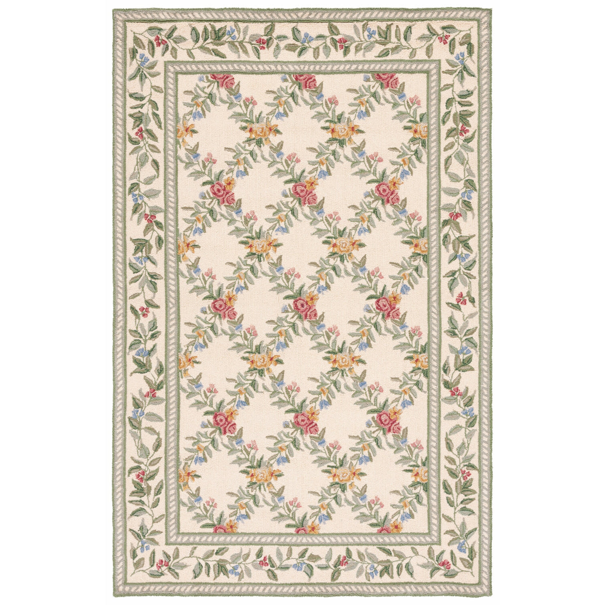 SAFAVIEH Handmade Chelsea Gulser Trellis French Country Wool Rug