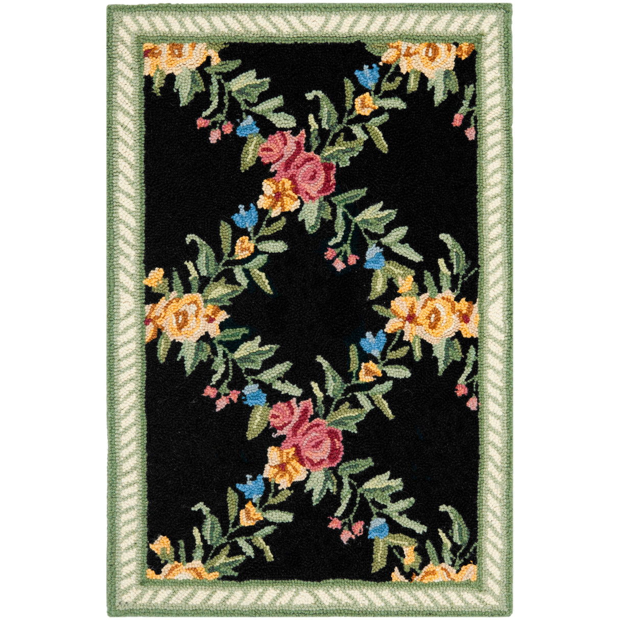 SAFAVIEH Handmade Chelsea Gulser Trellis French Country Wool Rug