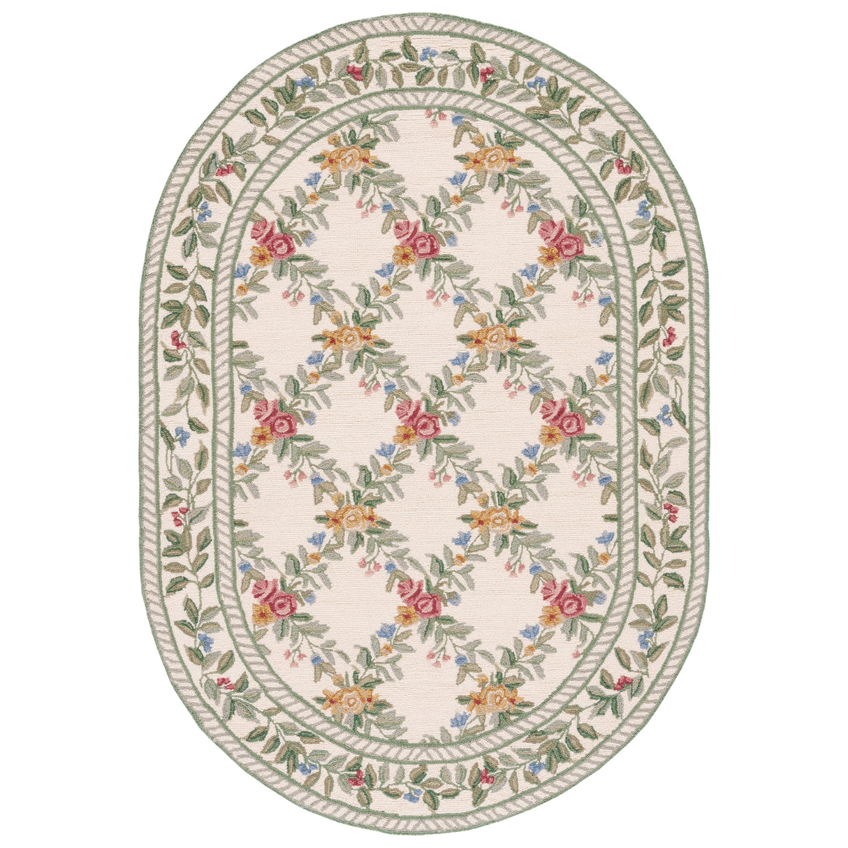 SAFAVIEH Handmade Chelsea Gulser Trellis French Country Wool Rug