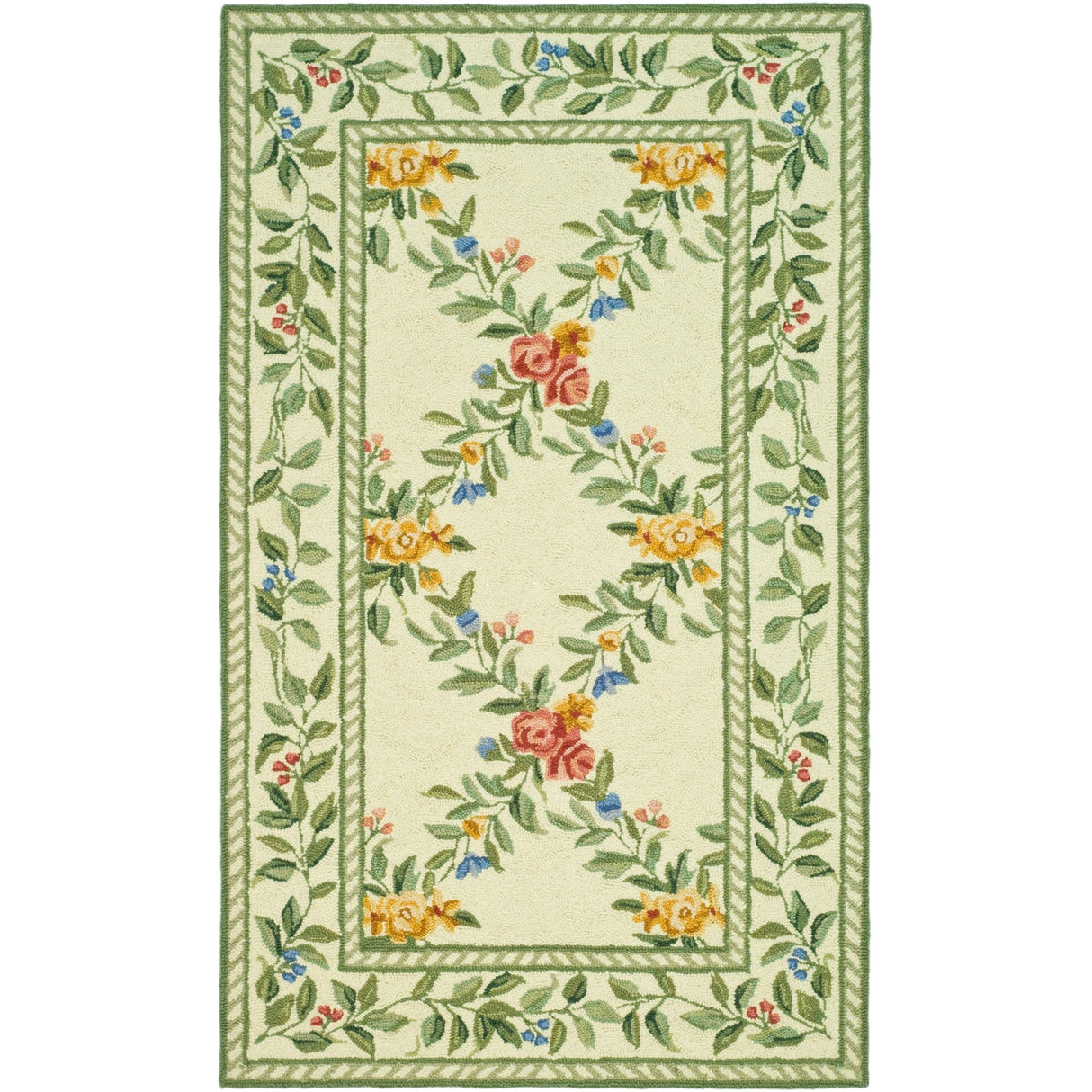 SAFAVIEH Handmade Chelsea Gulser Trellis French Country Wool Rug