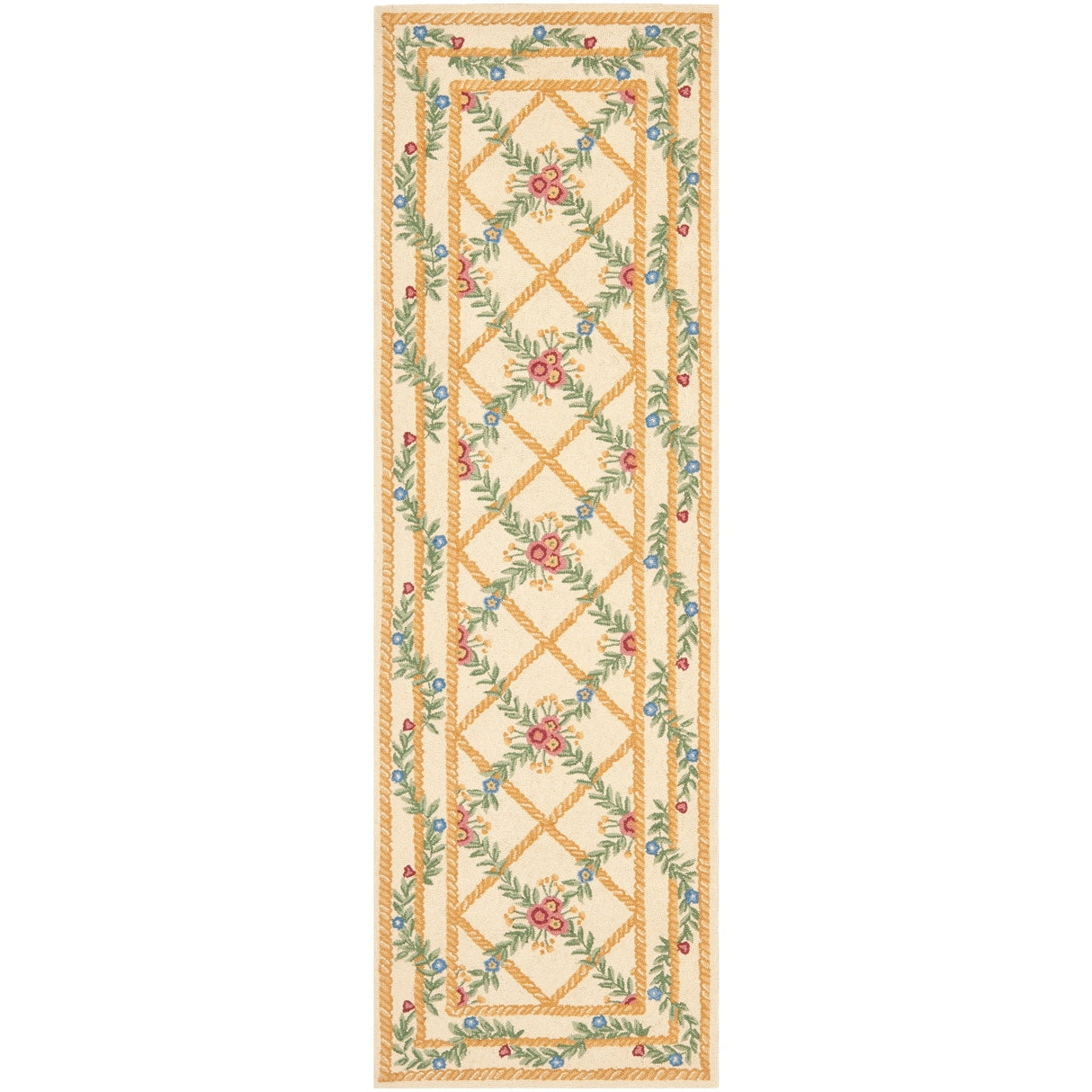 SAFAVIEH Handmade Chelsea Joffrette Trellis French Country Wool Rug