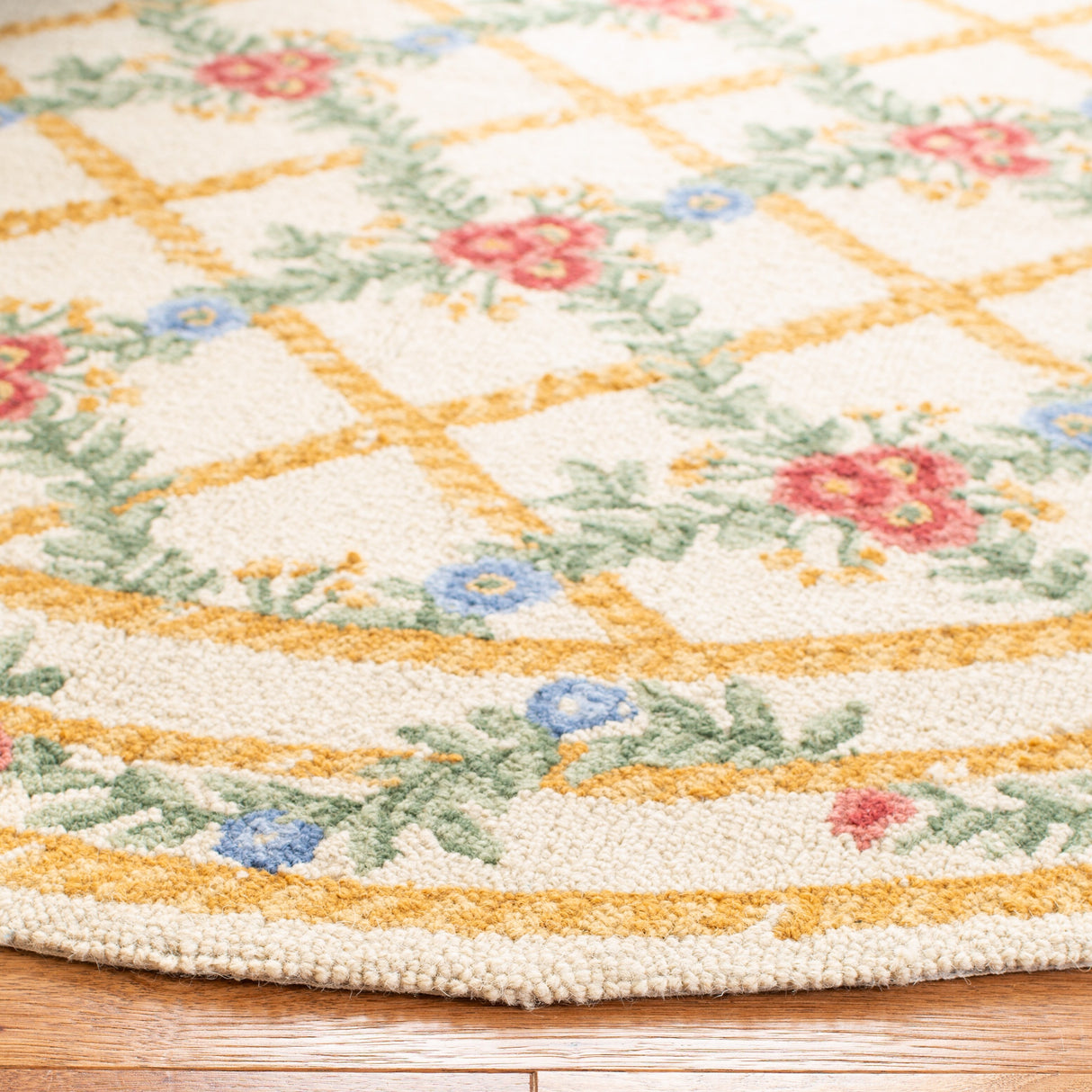 SAFAVIEH Handmade Chelsea Joffrette Trellis French Country Wool Rug