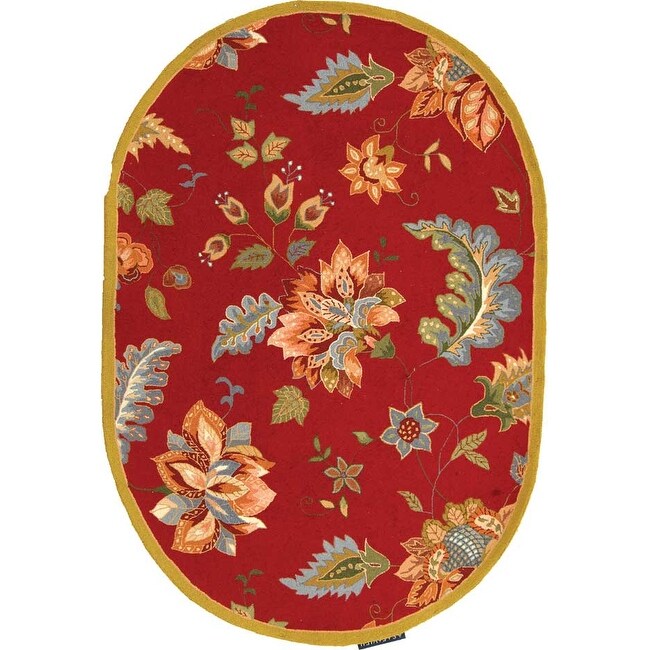 SAFAVIEH Handmade Chelsea Klavdia French Country Floral Wool Area