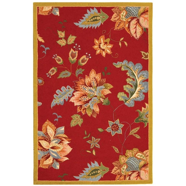 SAFAVIEH Handmade Chelsea Klavdia French Country Floral Wool Area