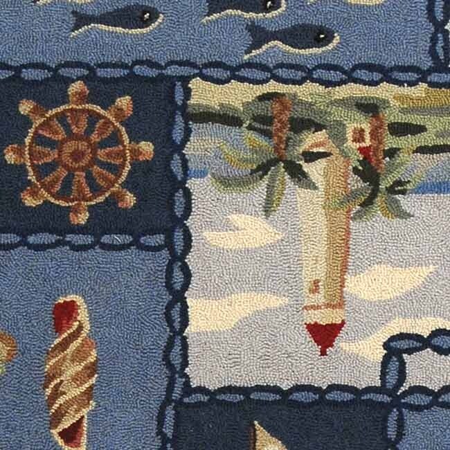 SAFAVIEH Handmade Chelsea Laurenzia French Country Nautical Wool Rug