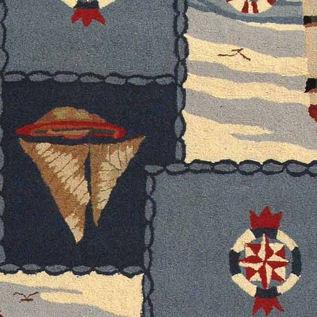 SAFAVIEH Handmade Chelsea Laurenzia French Country Nautical Wool Rug