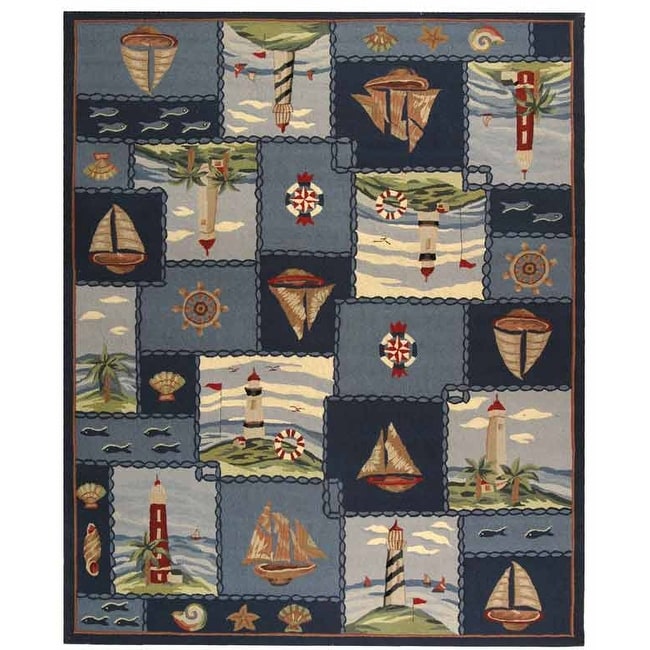 SAFAVIEH Handmade Chelsea Laurenzia French Country Nautical Wool Rug