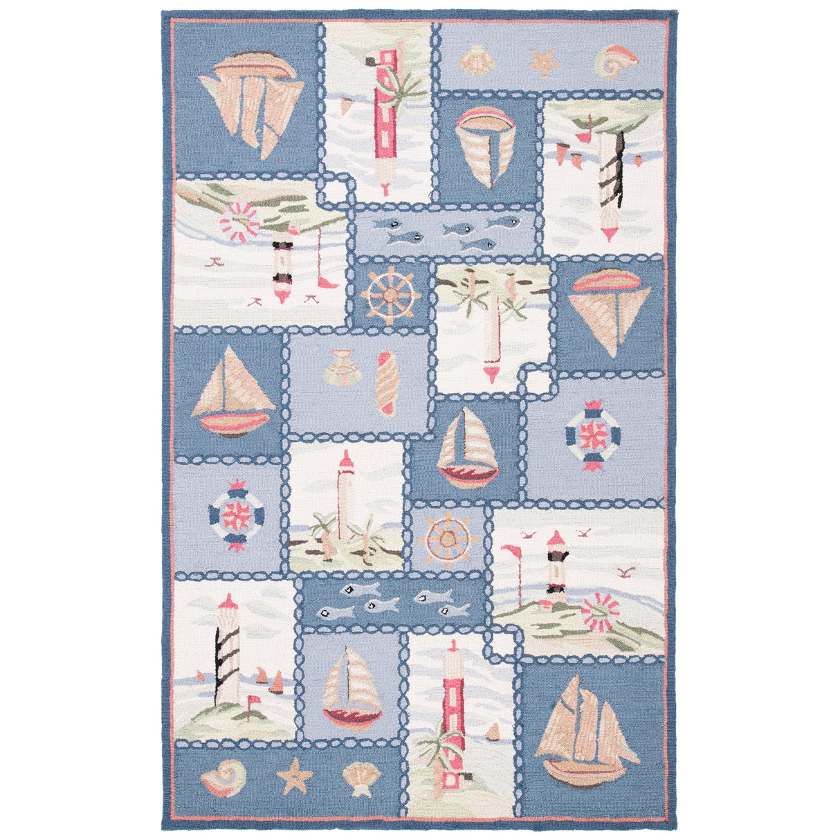 SAFAVIEH Handmade Chelsea Laurenzia French Country Nautical Wool Rug