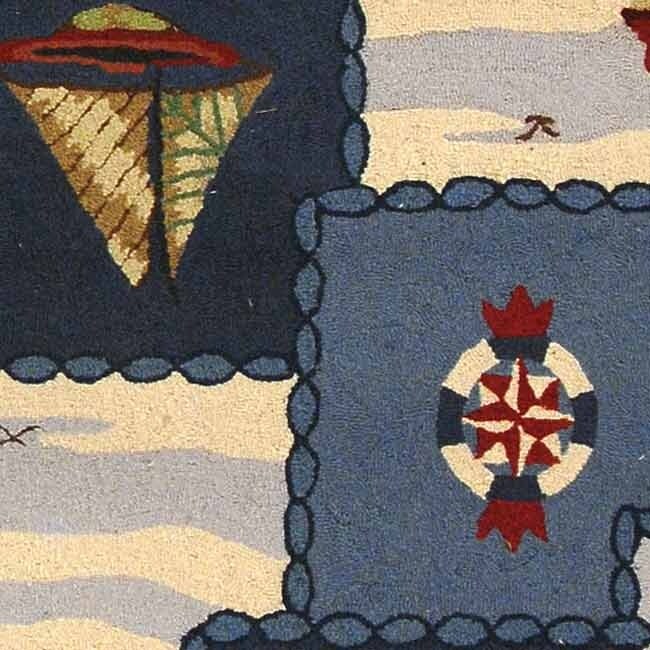 SAFAVIEH Handmade Chelsea Laurenzia French Country Nautical Wool Rug