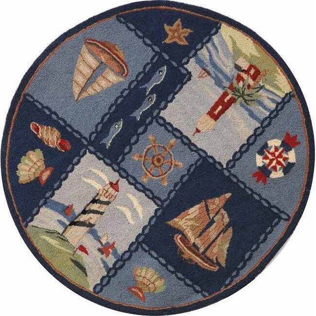 SAFAVIEH Handmade Chelsea Laurenzia French Country Nautical Wool Rug