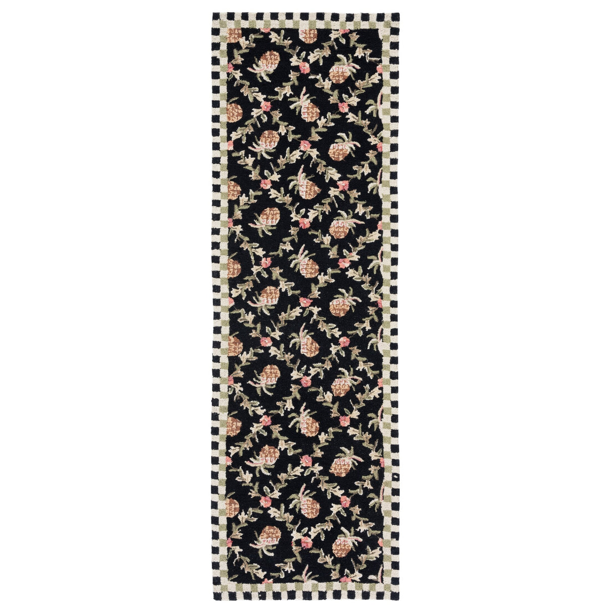 SAFAVIEH Handmade Chelsea Ribbon & Pearl Stripe French Country Wool Rug