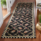 SAFAVIEH Handmade Chelsea Ribbon & Pearl Stripe French Country Wool Rug