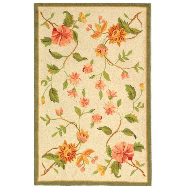 SAFAVIEH Handmade Chelsea Rodovica Floral French Country Wool Rug