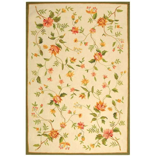 SAFAVIEH Handmade Chelsea Rodovica Floral French Country Wool Rug