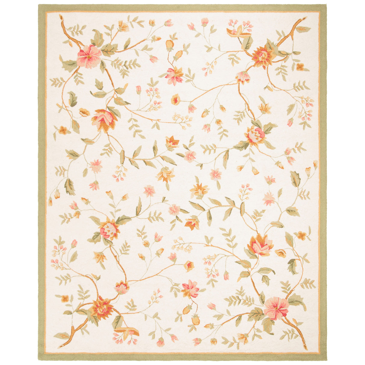 SAFAVIEH Handmade Chelsea Rodovica Floral French Country Wool Rug