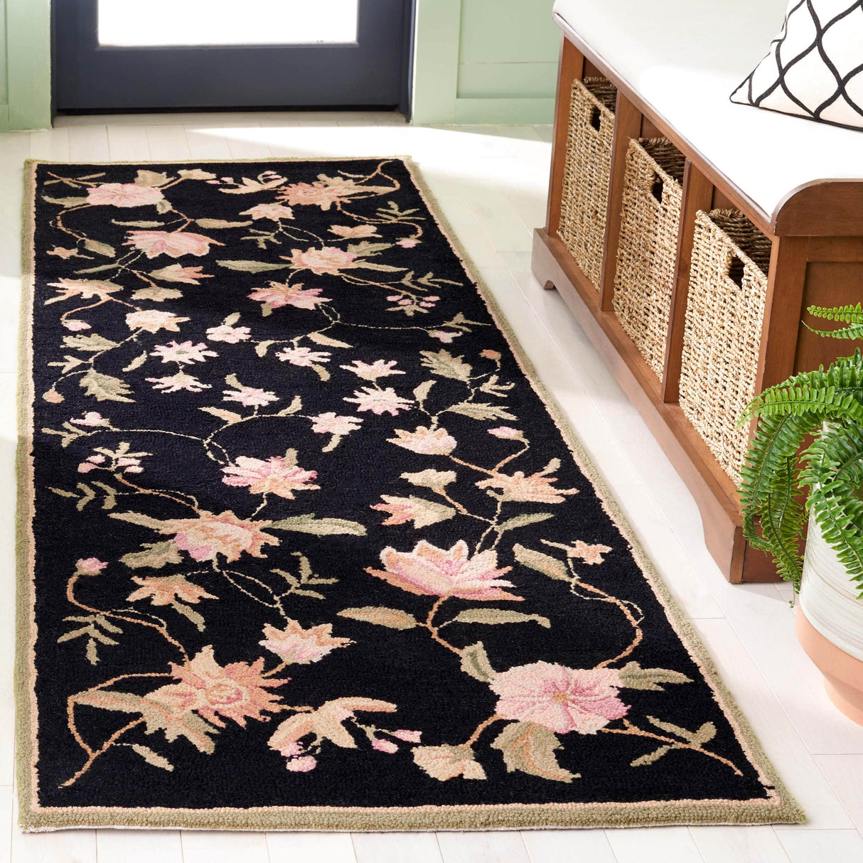 SAFAVIEH Handmade Chelsea Rodovica Floral French Country Wool Rug