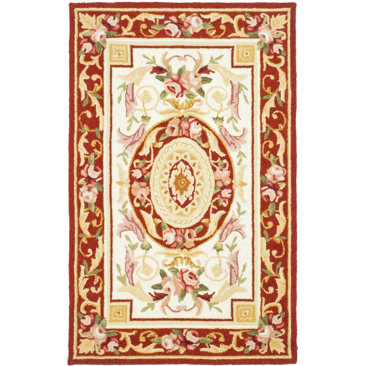 SAFAVIEH Handmade Chelsea Sangita French Country Wool Rug