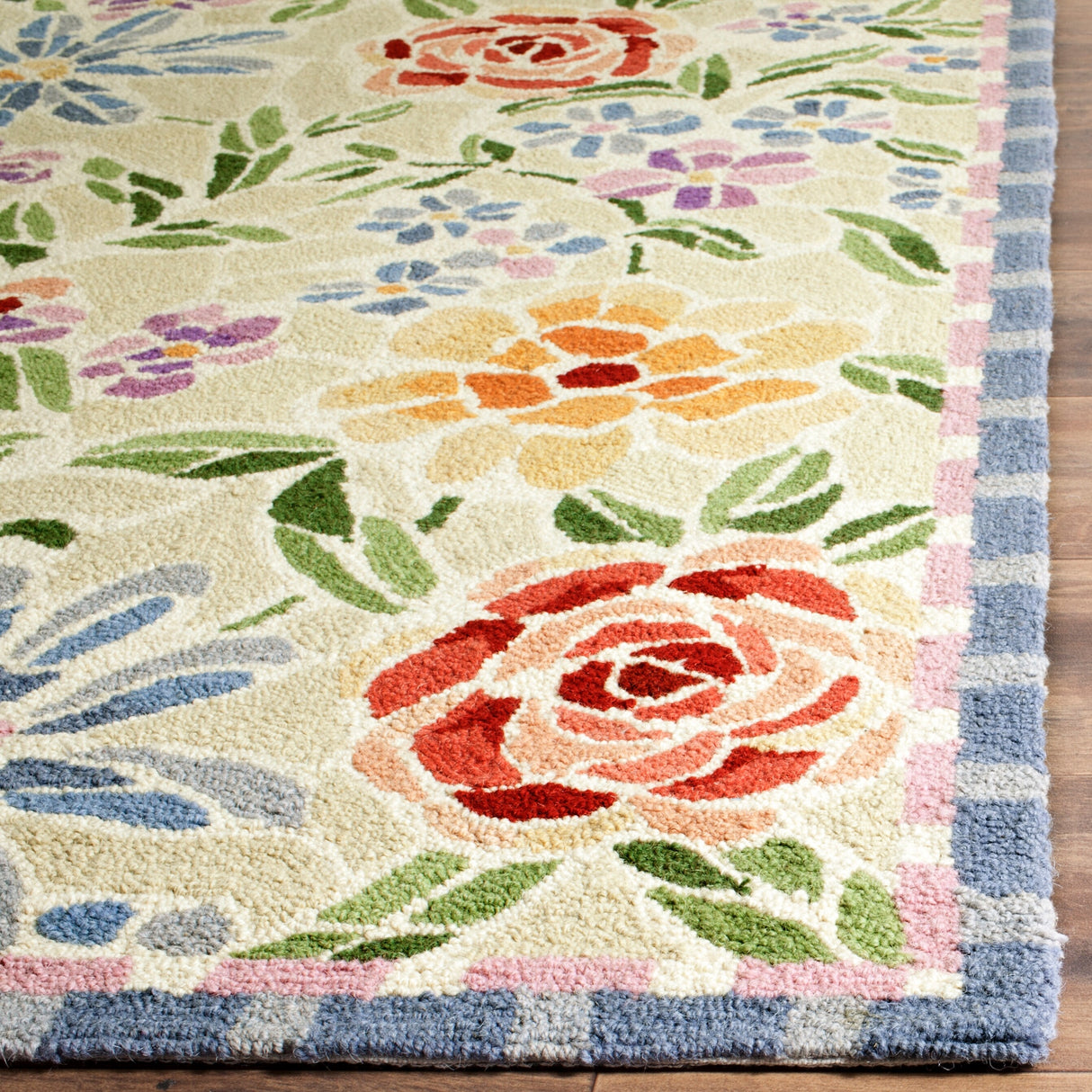 SAFAVIEH Handmade Chelsea Sprig French Country Floral Wool Rug