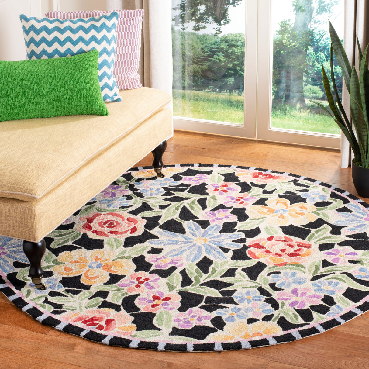 SAFAVIEH Handmade Chelsea Sprig French Country Floral Wool Rug