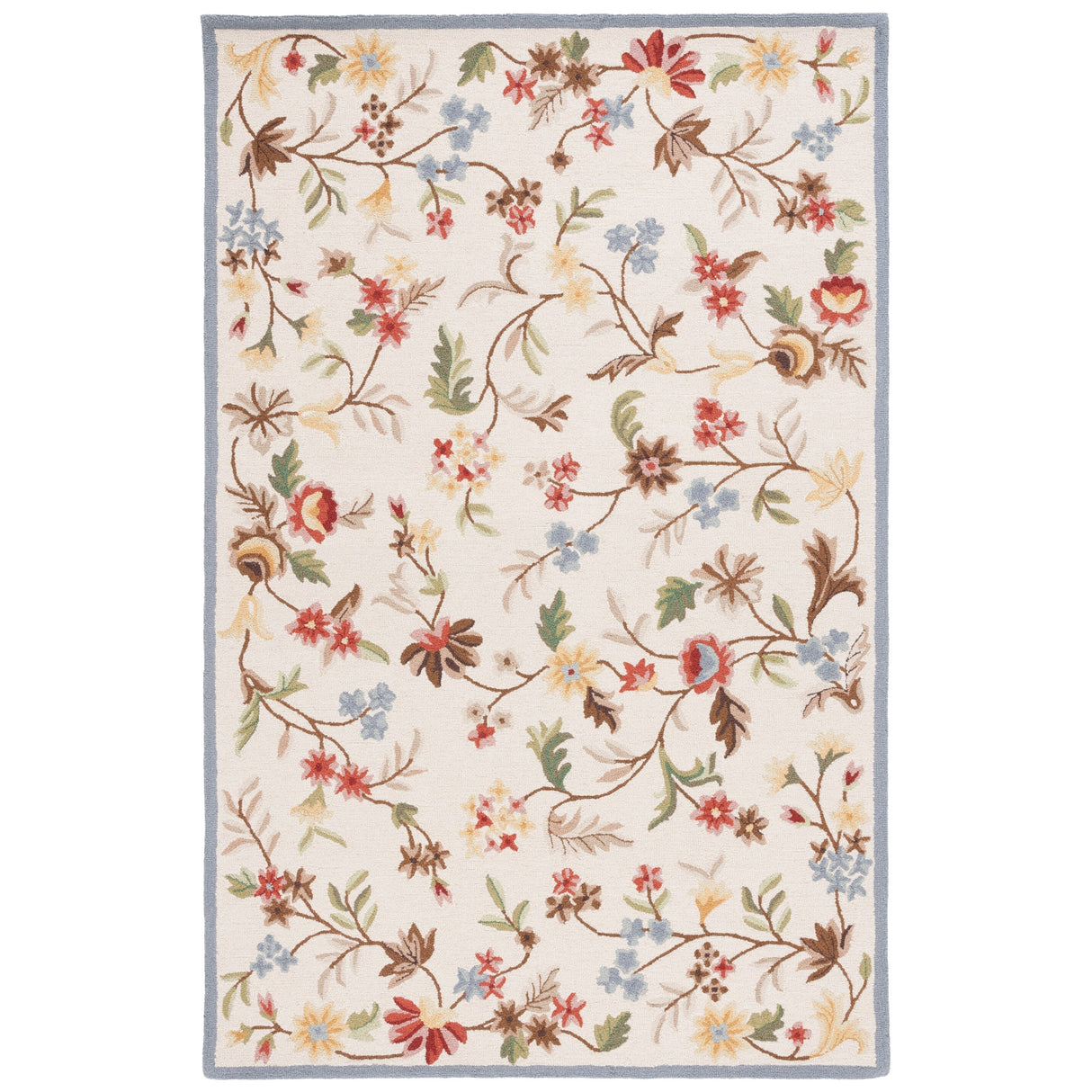 SAFAVIEH Handmade Chelsea Wubbina French Country Floral Wool Rug