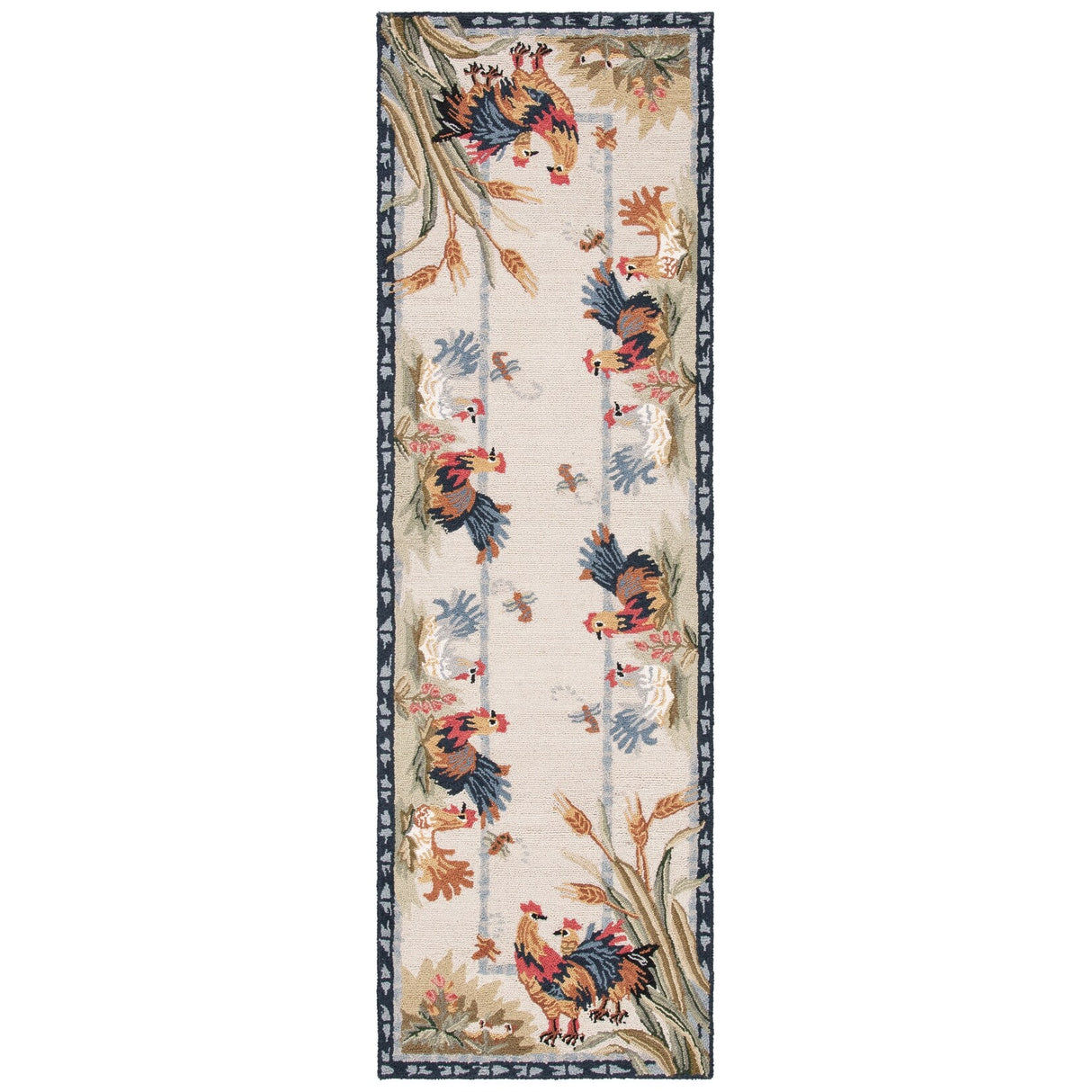 SAFAVIEH Handmade Chelsea Yauheniya French Country Rooster Wool Rug