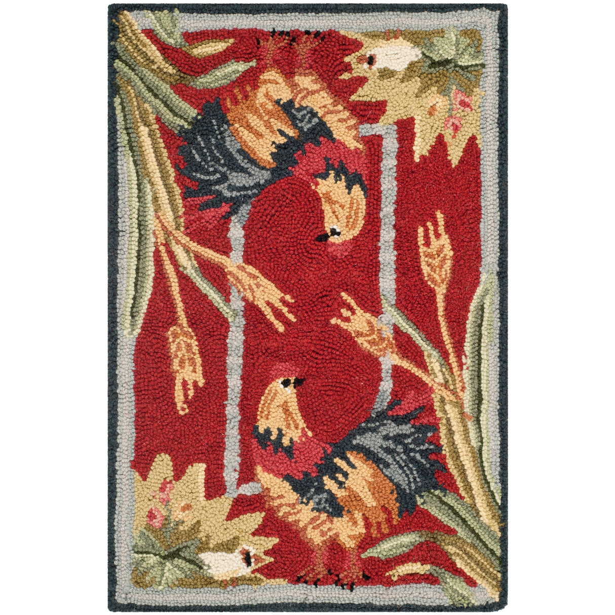 SAFAVIEH Handmade Chelsea Yauheniya French Country Rooster Wool Rug