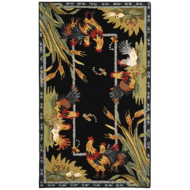 SAFAVIEH Handmade Chelsea Yauheniya French Country Rooster Wool Rug