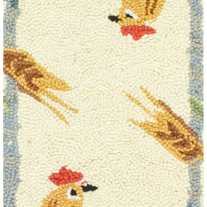 SAFAVIEH Handmade Chelsea Yauheniya French Country Rooster Wool Rug