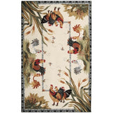 SAFAVIEH Handmade Chelsea Yauheniya French Country Rooster Wool Rug