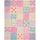 SAFAVIEH Handmade Children's Patchworks Bailee Pink New Zealand Wool Rug