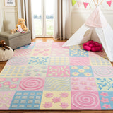 SAFAVIEH Handmade Children's Patchworks Bailee Pink New Zealand Wool Rug