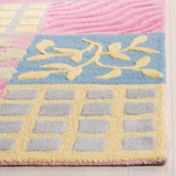 SAFAVIEH Handmade Children's Patchworks Bailee Pink New Zealand Wool Rug