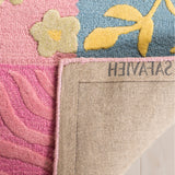 SAFAVIEH Handmade Children's Patchworks Bailee Pink New Zealand Wool Rug