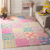 SAFAVIEH Handmade Children's Patchworks Bailee Pink New Zealand Wool Rug