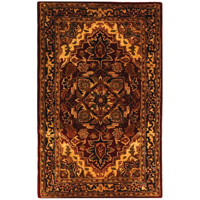 SAFAVIEH Handmade Classic Sineta Traditional Oriental Wool Rug