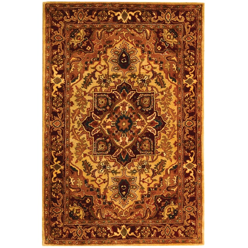 SAFAVIEH Handmade Classic Sineta Traditional Oriental Wool Rug