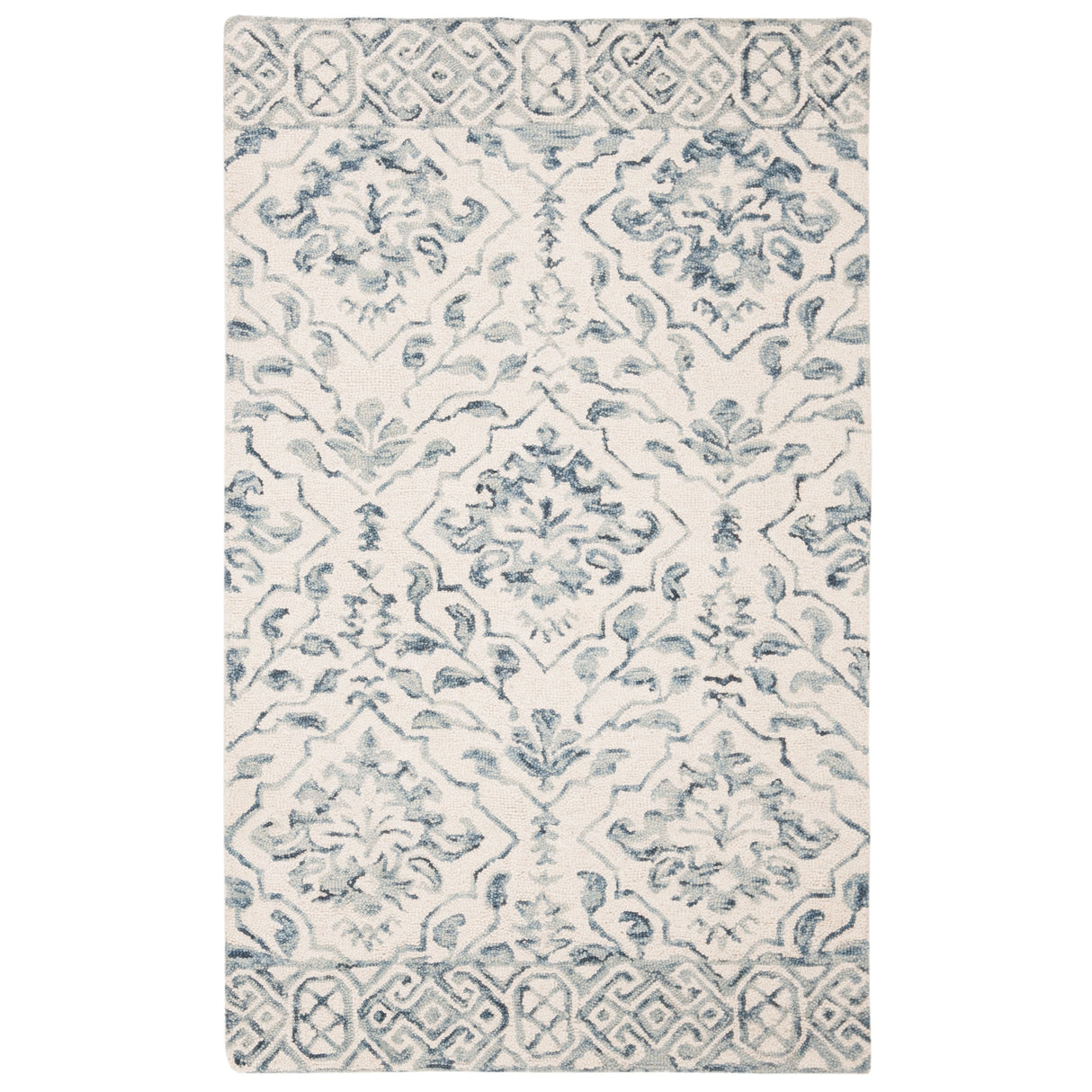 SAFAVIEH Handmade Dip Dye Elvedina Floral Wool Rug