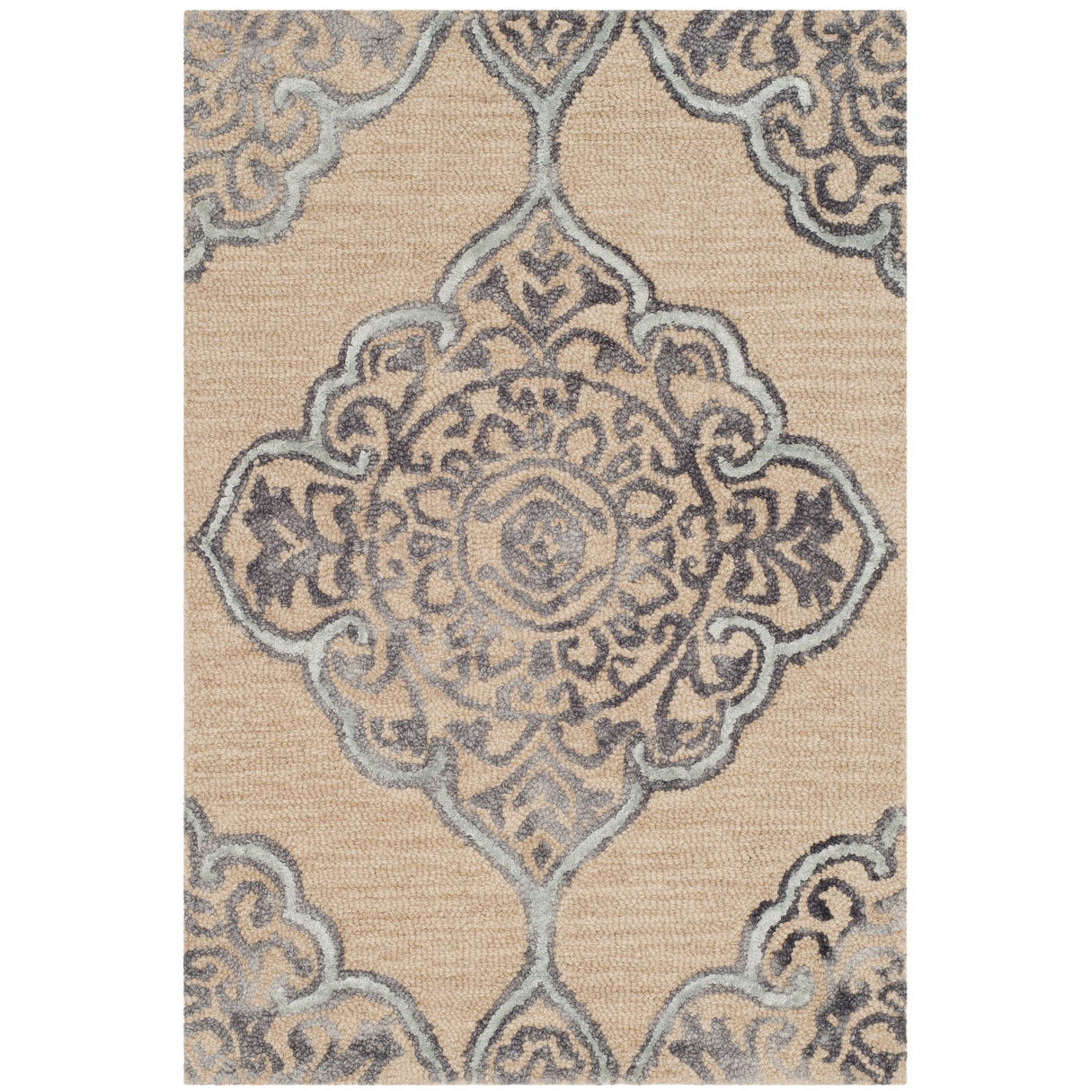 SAFAVIEH Handmade Dip Dye Emeteria Medallion Wool Rug