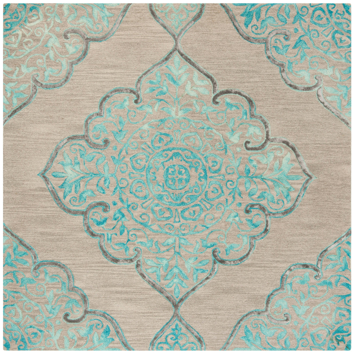 SAFAVIEH Handmade Dip Dye Emeteria Medallion Wool Rug