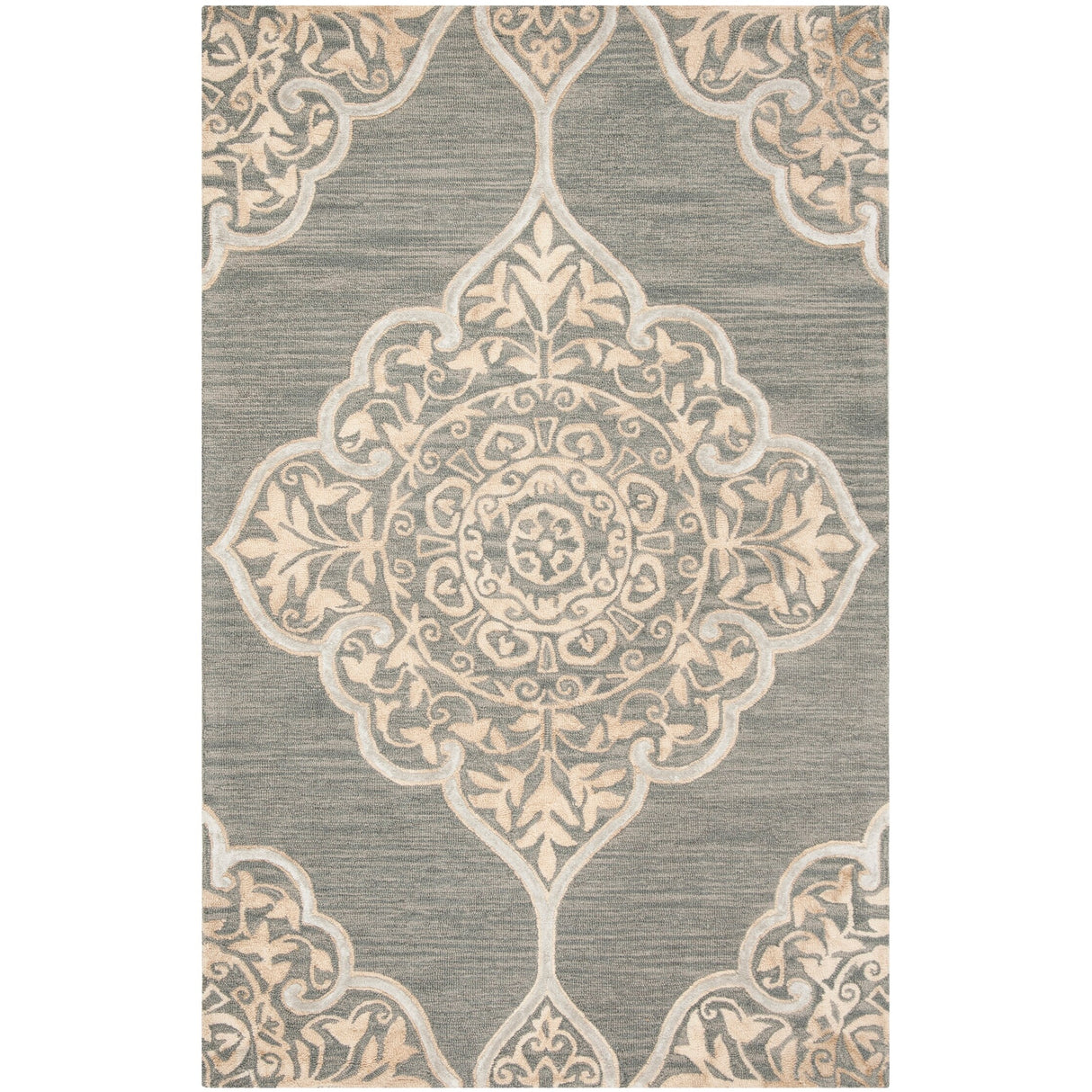 SAFAVIEH Handmade Dip Dye Emeteria Medallion Wool Rug