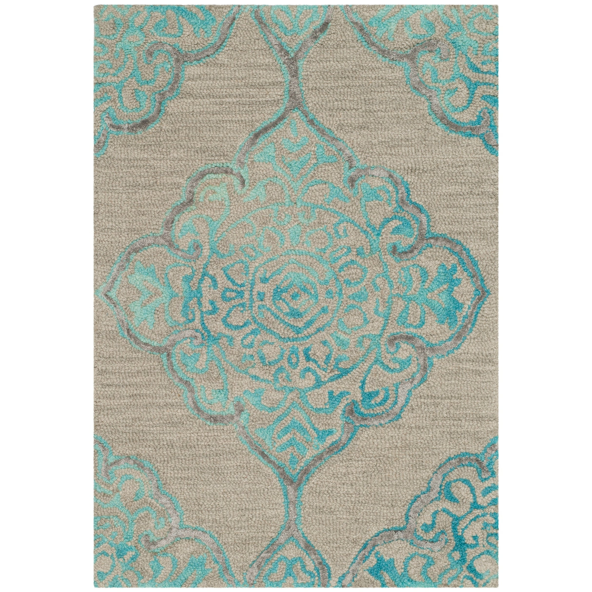 SAFAVIEH Handmade Dip Dye Emeteria Medallion Wool Rug