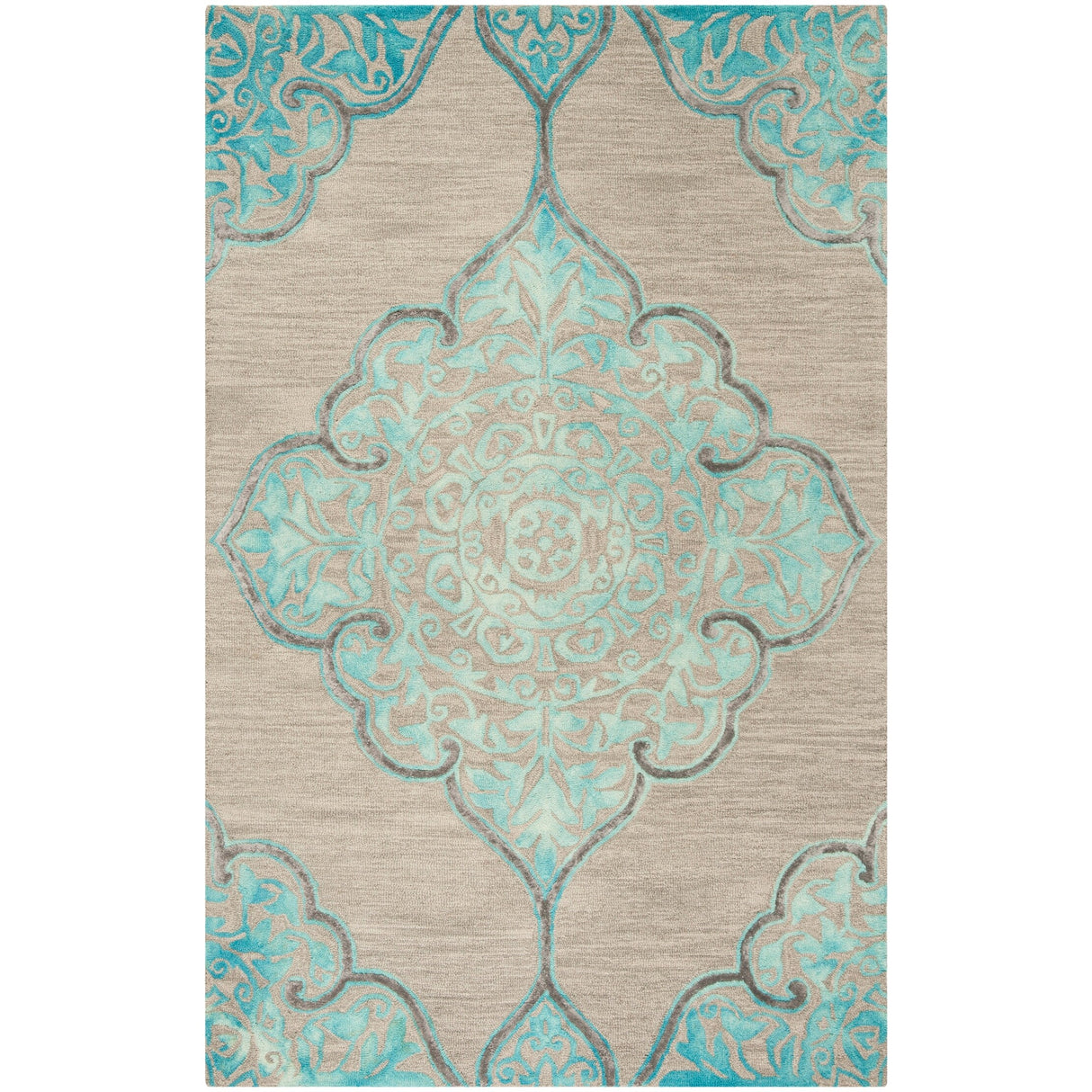 SAFAVIEH Handmade Dip Dye Emeteria Medallion Wool Rug