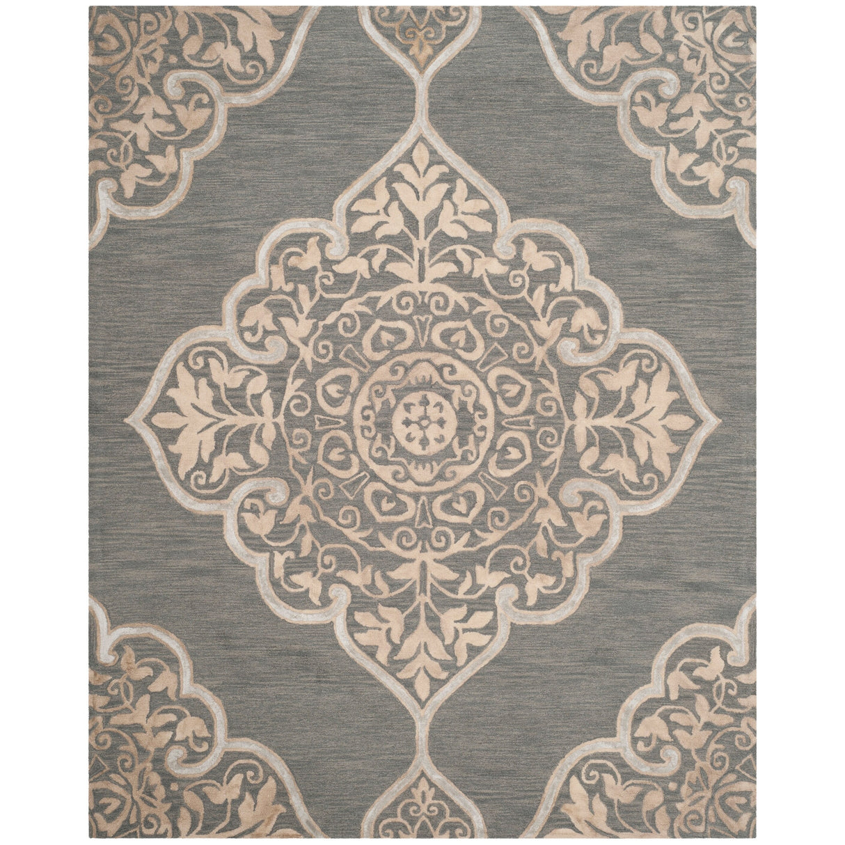 SAFAVIEH Handmade Dip Dye Emeteria Medallion Wool Rug