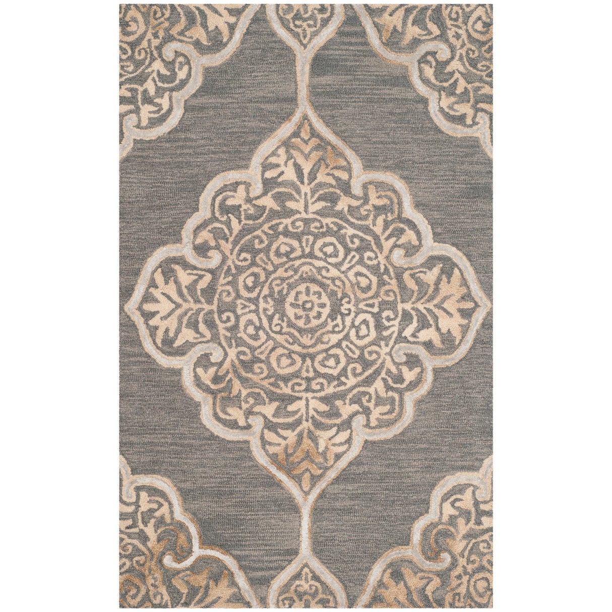 SAFAVIEH Handmade Dip Dye Emeteria Medallion Wool Rug