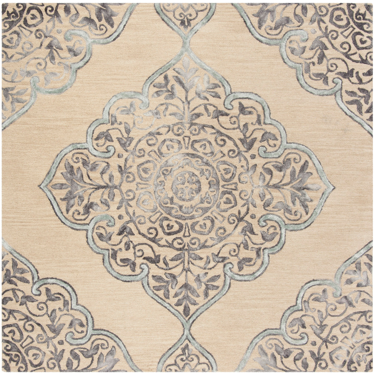 SAFAVIEH Handmade Dip Dye Emeteria Medallion Wool Rug