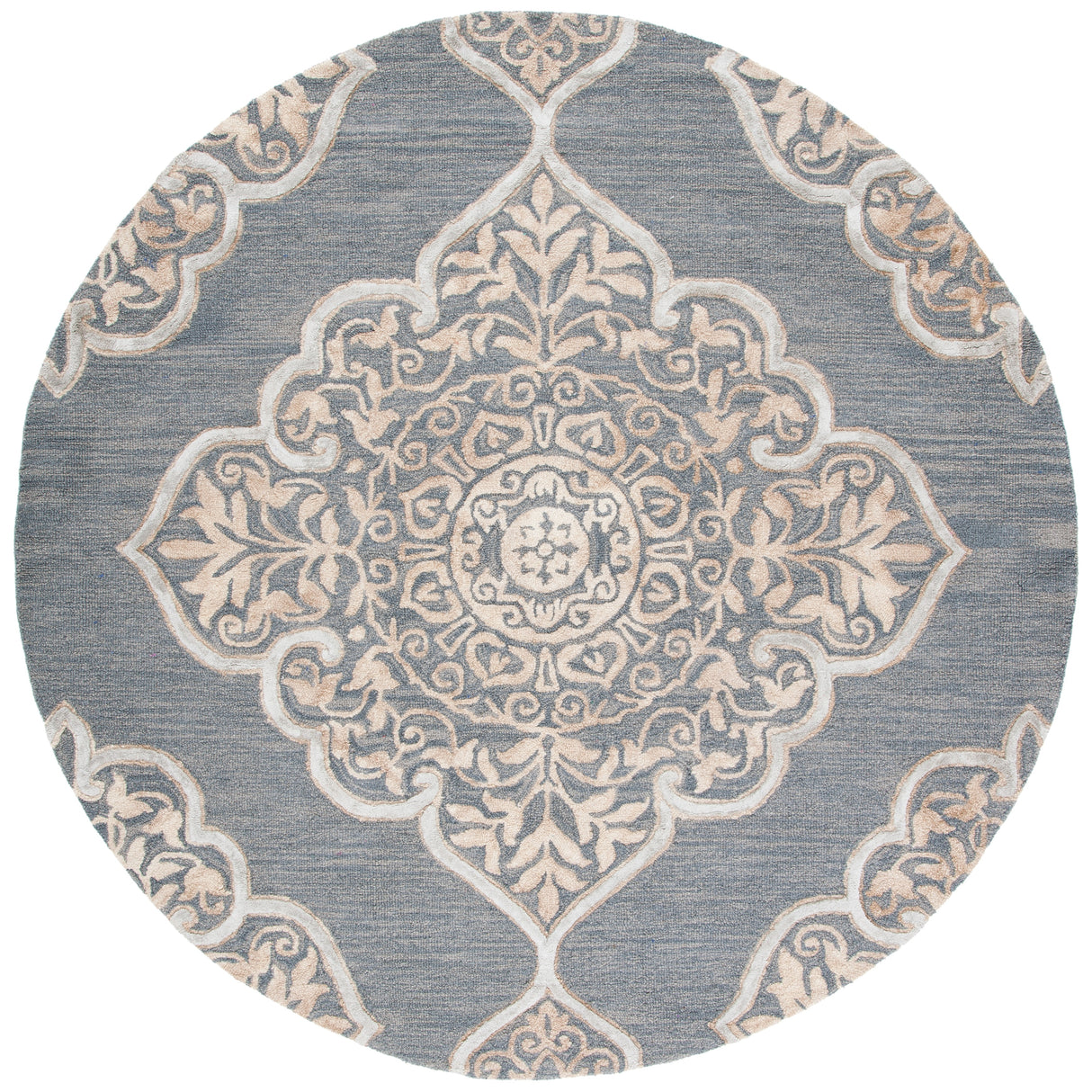 SAFAVIEH Handmade Dip Dye Emeteria Medallion Wool Rug