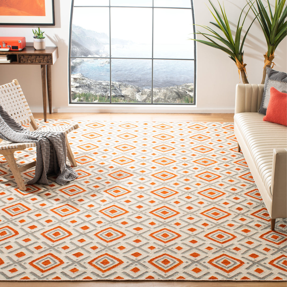 SAFAVIEH Handmade Flatweave Dhurries Patsy Modern Wool Rug