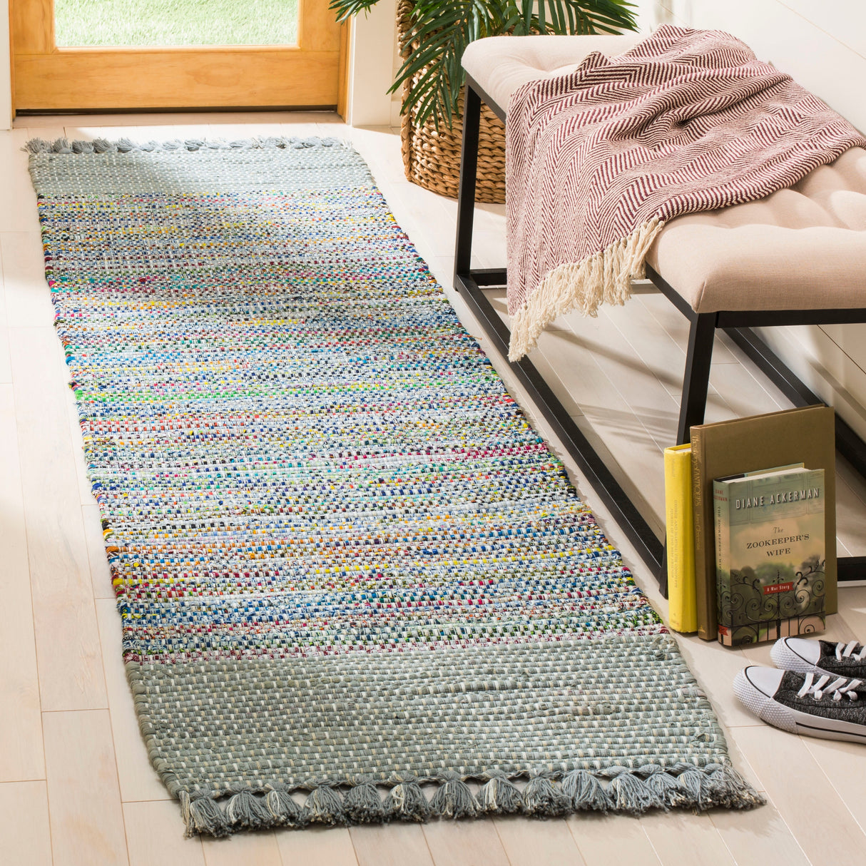 SAFAVIEH Handmade Flatweave Montauk Bylgja Casual Cotton Rug