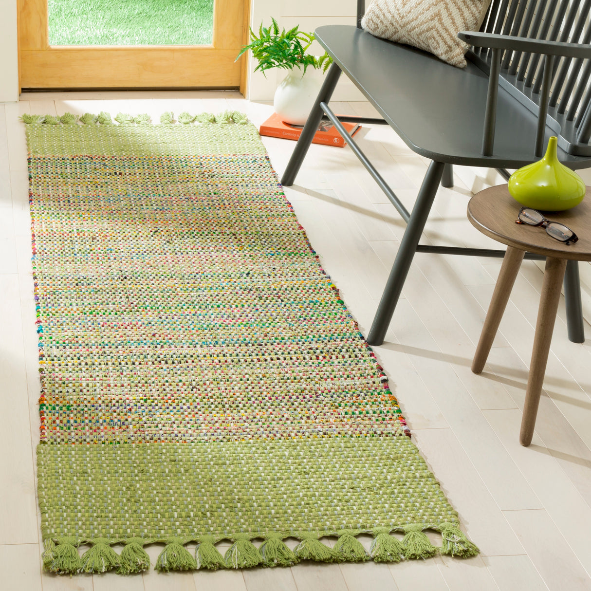 SAFAVIEH Handmade Flatweave Montauk Bylgja Casual Cotton Rug